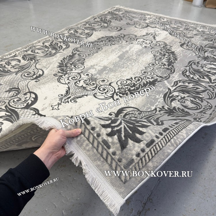 Ковер Турция Для Гостиной Дизайн 96 Серый