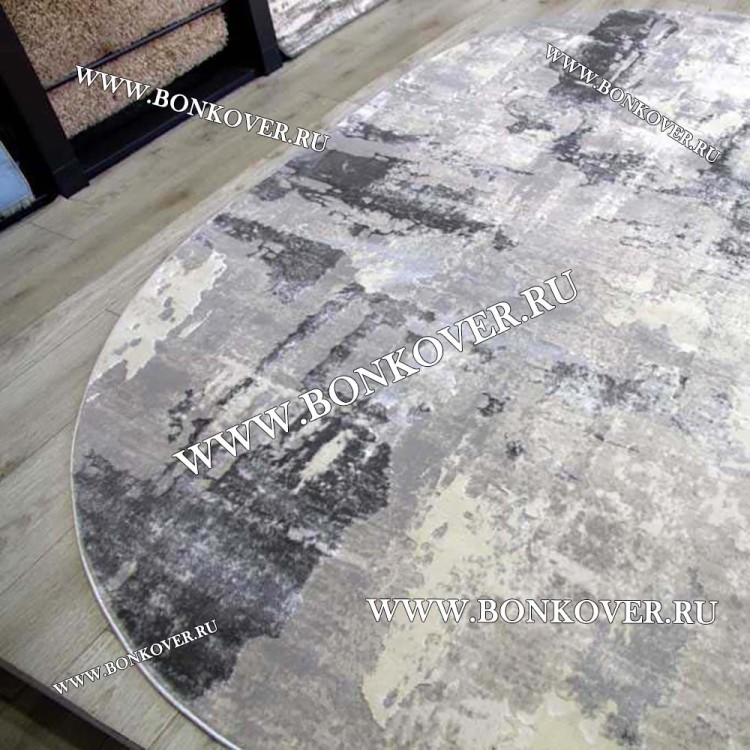 Ковер Турция Современный Дизайн 26 Серый Овал